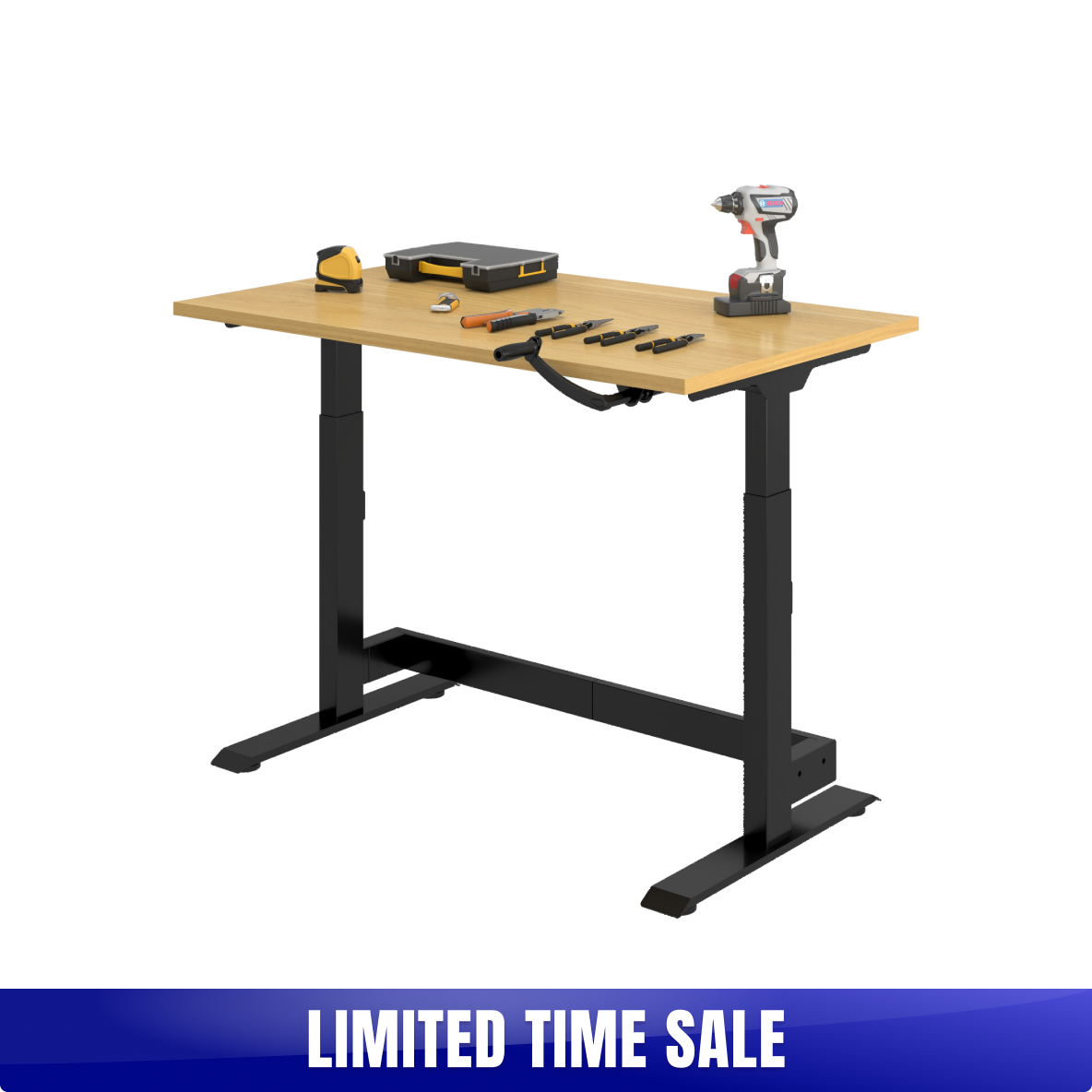 Hand Crank Height Adjustable Workbench Widened Version WB6 | 4Dock